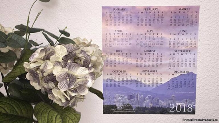 Custom printed calendar stickers Vancouver Canada